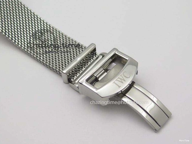 MIROTIME 0116 Portofino SCHAFFHAUSEN SS MKF 1:1 Best Edition White Dial On Mesh Bracelet A TravelReady 7341